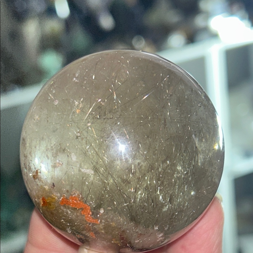 Polished Rutilated Garden Quartz Sphere